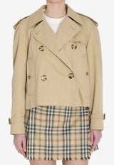 Cropped Double-Breasted Trench Coat