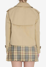 Cropped Double-Breasted Trench Coat