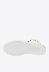 Gucci Web Distressed Leather High-Top Sneakers White 864414-AAGFF-9099