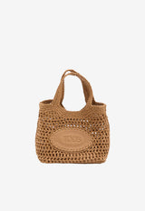Tod's Small Raffia Top Handle Bag Camel XBWEBLF0100-RGM-478Y