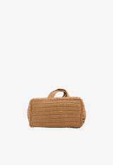 Tod's Small Raffia Top Handle Bag Camel XBWEBLF0100-RGM-478Y