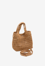 Tod's Small Raffia Top Handle Bag Camel XBWEBLF0100-RGM-478Y