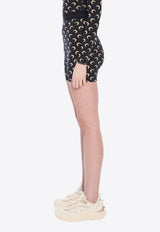 Marine Serre Moon Print Cycling Shorts Black WSH007AC-JER0001-IT99