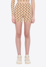 Marine Serre Moon Print Cycling Shorts Beige WSH007AC-JER0001-TA10