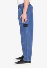 Stone Island Loose Denim-Like Pants Blue L1S143100001-S0J19-V0021