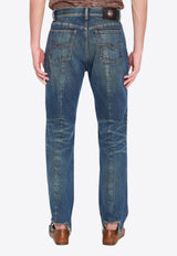 Versace Shibuya Vintage Distressed Jeans Blue 1024473-1A17707-1DA60