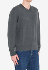 The Row Mamphis V-neck Sweater Gray 1278-Y985-GSL