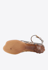 Chloé Leopard Print Jelly Sandals Brown CH26U09VYF--296