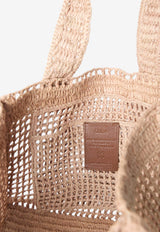 Chloé Summer Banana East-West Raffia Tote Bag Pink CH26US904P08--24M