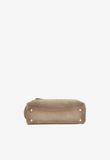 Balenciaga Small Rodeo Suede Leather Handbag Beige 789779-2AB4G-2914