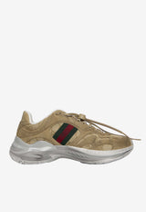 Gucci 2.0 Suede and Canvas Low-Top Sneakers Brown 853709-AAF57-2942