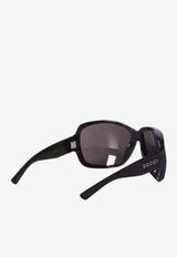 Gucci Square-Frame Logo Sunglasses Gray 865689-J1691-1012