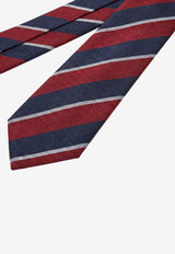 The Frankie Shop Lene Striped Tie Burgundy NTFS21170PL/R_THE-711