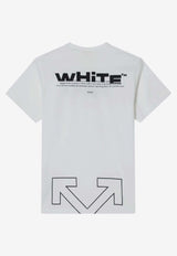 Off-White Kids Boys The Type Logo Shirt OBAA002F25JER002/R_OFFW-0110