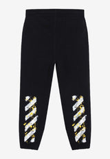 Off-White Kids Boys Diagonal Splat Logo Jogging Trousers OBCH001F25-BFLE002/R_OFFW-1018