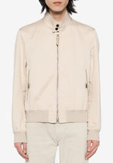 Tom Ford Harrington Zip-Up Jacket OBG003-FMC173S25 AW105 Bone