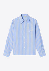 Off-White Kids Boys Arrows Striped Shirt Light Blue OBGA00AS26FAB002/S_OFFW-4030