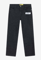 Off-White Kids Boys Diagonal Sponge Effect Jeans OBYA005F25DEN001/R_OFFW-1001