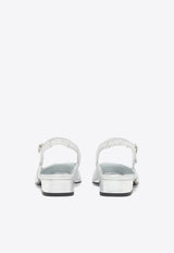 Carel Paris Oceano Laminated Leather Slingback Flats Silver OCEANO-332753_SILVER