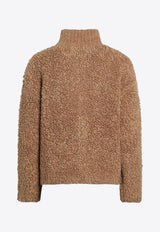 Max Mara Oggetti Wool-Blend Bouclé Cardigan Beige OGGETTIWO/R_MAXMS-003