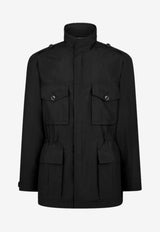 Tom Ford Zip Collar Field Jacket OJM016-FMS040S25 LB999 Black