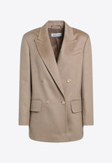 Max Mara Embroidered M Cashmere Beanie Gray MMRETINAWS/R_MAXM-034