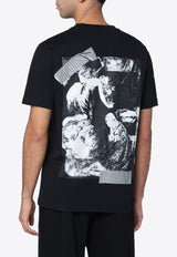 Off-White Cupid Tape Logo T-shirt Black OMAA027F25JER00B/R_OFFW-1001