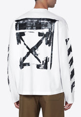 Off-White Arrow Print Long-Sleeved T-shirt White OMAB09CF25JER003/R_OFFW-0110