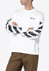 Off-White Arrow Print Long-Sleeved T-shirt White OMAB09CF25JER003/R_OFFW-0110