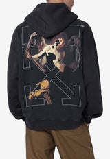 Off-White Cupid Arrow Print Faded Hooded Sweatshirt Black OMBB085F25FLE011/R_OFFW-1301