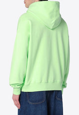 Off-White Logo Hooded Sweatshirt Green OMBB085S25FLE00F/Q_OFFW-5010