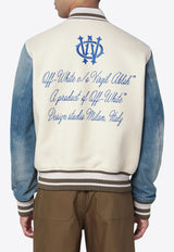Off-White Varsity Bomber Jacket White OMEH053F25FAB004/R_OFFW-1746