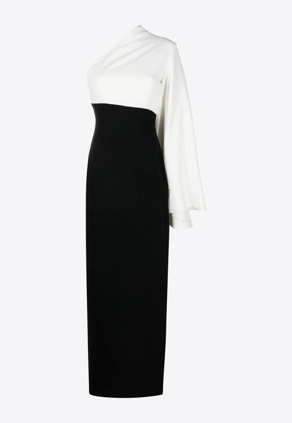 Solace London Elisa One-Shoulder Maxi Dress OS37023BLACK/WHITE