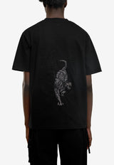ONLY THE BLIND Nocturnal Tiger Embroidered T-shirt Black OTB-T1475_BLACK
