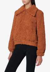 Patou Faux-Fur Zip-Up Jacket Orange OU0410220WO/R_PATOU-257P