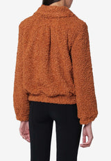 Patou Faux-Fur Zip-Up Jacket Orange OU0410220WO/R_PATOU-257P