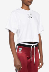 Off-White Graphic Print Cropped T-shirt White OWAA090F25JER0040172_WHITE