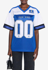 Off-White 00 Royal Mesh Football Jersey T-shirt Blue OWAA13GF25JER0014801_BLUE