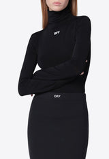 Off-White Logo-Embossed Long-Sleeved Top OWAD122C99JER003/R_OFFW-1001