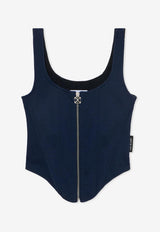 Off-White Signature Corset Top Blue OWAD26TF25JER0014800_BLUE