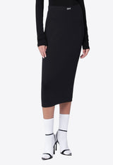 Off-White Logo Knee-Length Pencil Skirt OWCW00PF25JER001/R_OFFW-1001