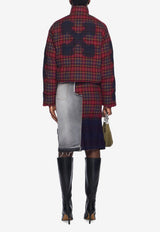 Off-White Arrow Spray Plaid Check Puffer Jacket Multicolor OWEJ007F25FAB0012848_PLAID CHEC