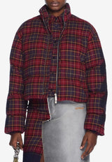 Off-White Arrow Spray Plaid Check Puffer Jacket Multicolor OWEJ007F25FAB0012848_PLAID CHEC