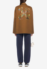 Off-White Arrow Flower Field Twill Jacket Brown OWEL013F25FAB0015858_BROWN