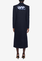 Off-White Tailored Wool Coat Navy OWER02JF25FAB0014801_NAVY