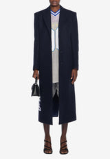 Off-White Tailored Wool Coat Navy OWER02JF25FAB0014801_NAVY