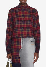 Off-White Arrow Spray Plaid Check Shirt Multicolor OWGE02HF25FAB0012848_PLAID CHEC