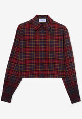 Off-White Arrow Spray Plaid Check Shirt Multicolor OWGE02HF25FAB0012848_PLAID CHEC