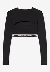 Off-White Logo-band Cut Out Top Black OWVB04CF25JER0011032_BLACK
