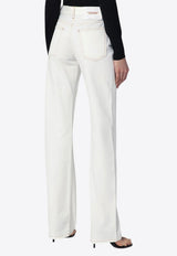 Off-White Straight-Leg Logo Jeans White OWYA069S25DEN002/Q_OFFW-0110